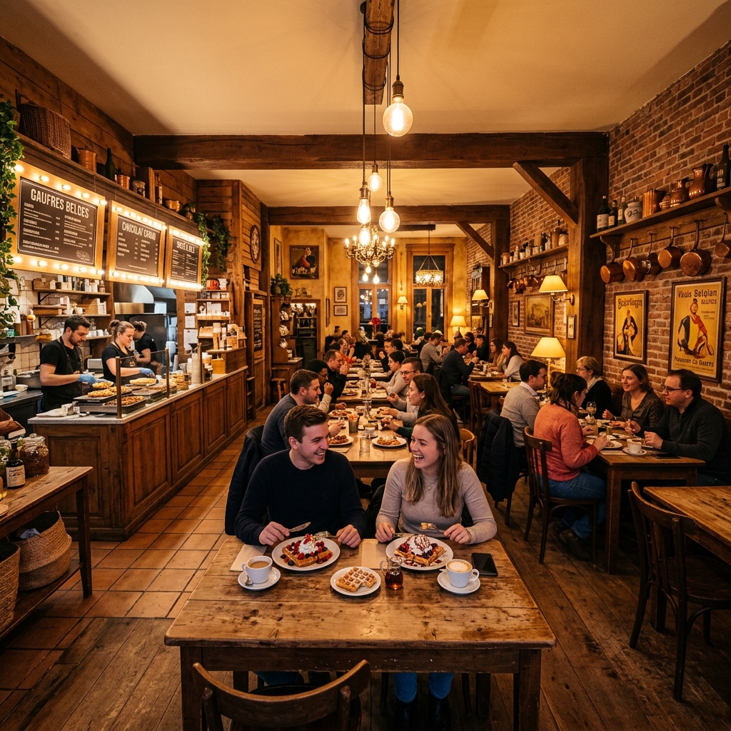 Belgian Waffle Cafe Ambiance